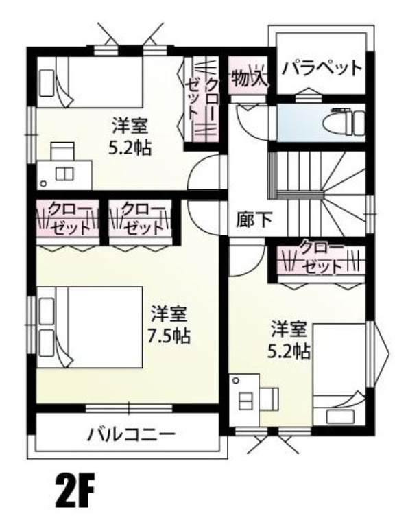 鴻巣市大間（２区画）２号棟の間取り