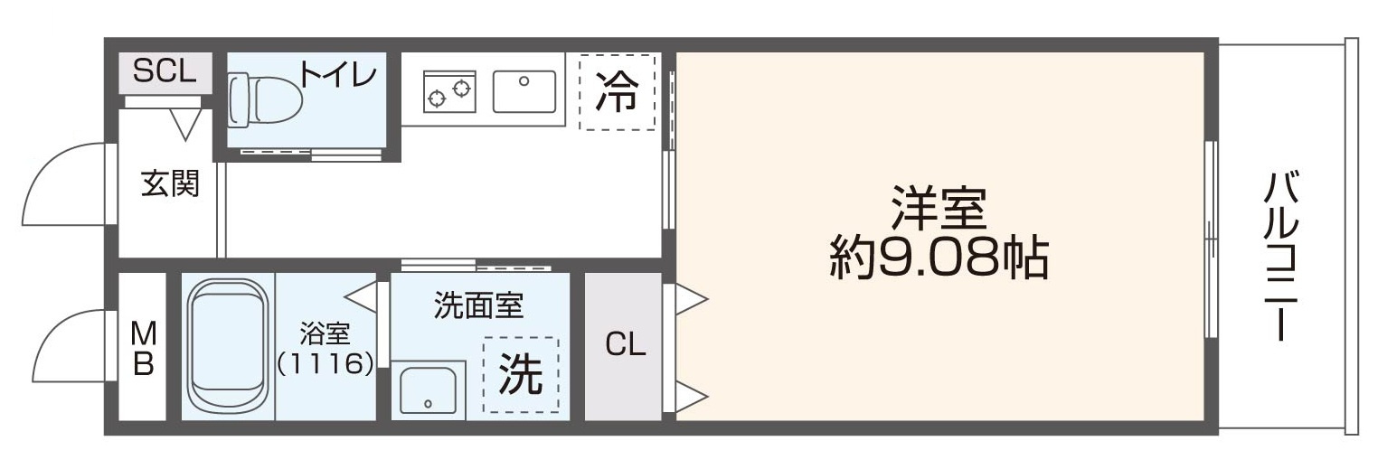 HOKURASU　MAISON小若江の間取り