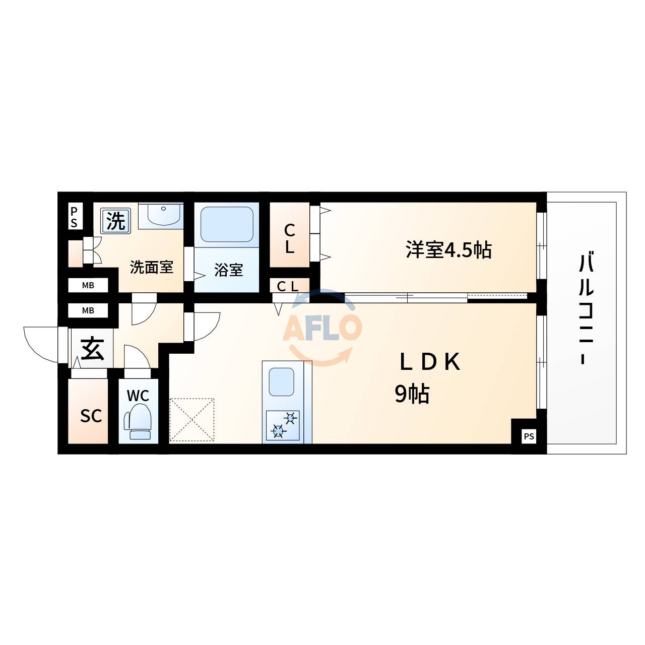ベイサイドパークOSAKAサウスレジデンシス　波除小学校の間取り|ベイサイドパークOSAKAサウスレジデンシス　間取り