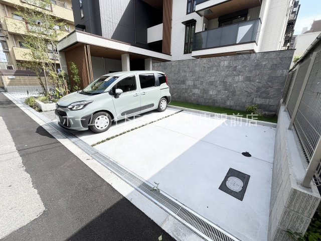 大阪市城東区永田２丁目のアパートの駐車場