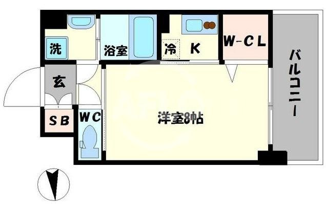 ミラージュパレス南堀江の間取り|ミラージュパレス南堀江　開放感ある間取り