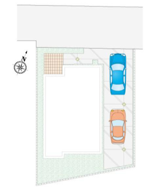 鴻巣市大間（2区画）1号棟の区画図