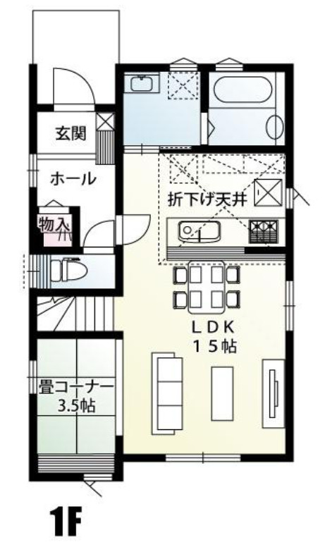 鴻巣市大間（2区画）1号棟の間取り