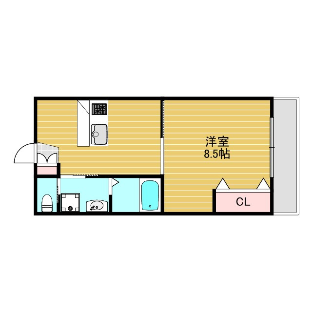 プルメリア新大阪の間取り