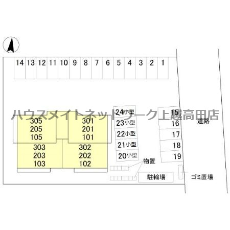 D-ROOM上源入の区画図|配置図