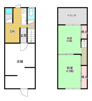 【間取り】 | 寝屋川市太秦桜が丘　中古テラス