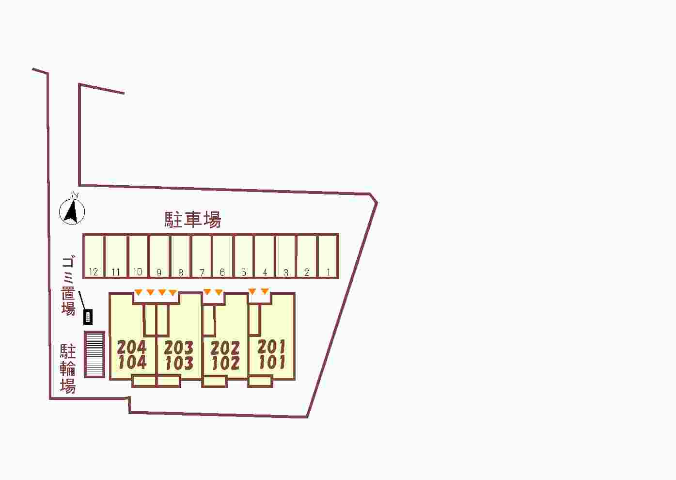 ヴィラ　エクセレントの駐車場|駐車場
