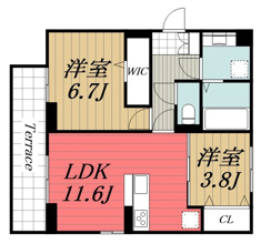 【間取り】 | D-ROOM神明町Ⅱ　A