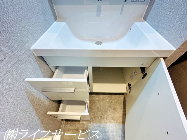 【洗面所】 | シャルム野中南公園 | 洗面化粧台／収納部分