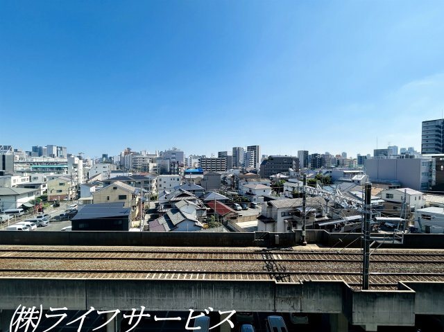 【展望】 | シャルム野中南公園 | バルコニーからの眺望／上層階、６階部分からの眺望です！