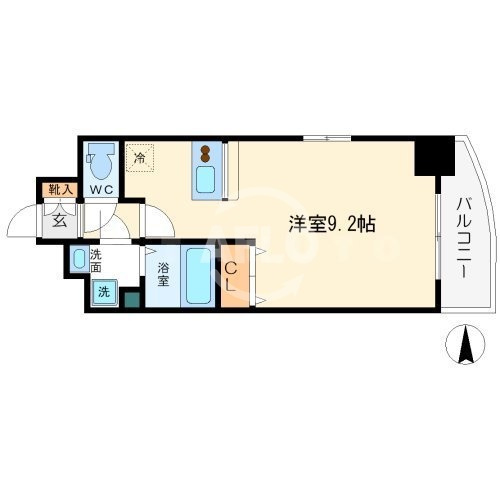 プレサンス難波ヴィータ　難波元町小学校区の間取り|プレサンス難波ヴィータ　開放感ある間取り