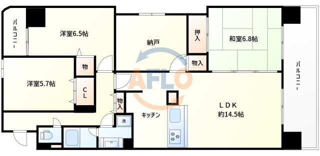 シャトー本町の間取り|シャトー本町　間取り