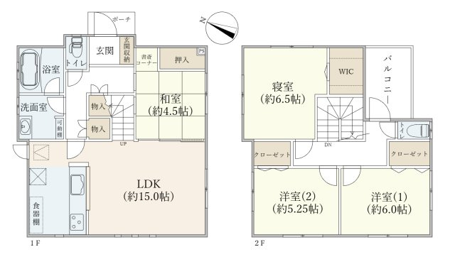 泉大津市板原町3丁目戸建の間取り