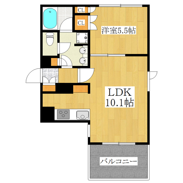 メゾン・ド・ジャンヌ・カルマンの間取り|南向きの角部屋☆