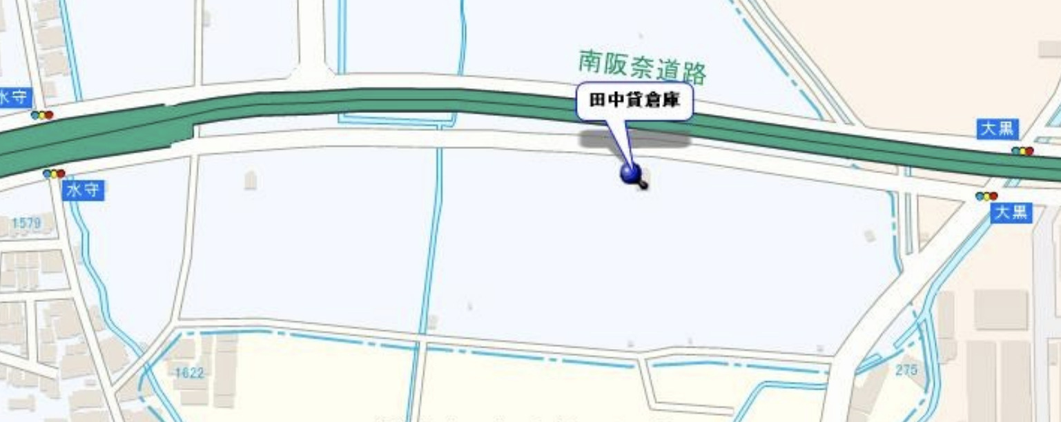 羽曳野市古市　倉庫の地図