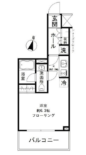 パークリュクス清澄白河の間取り