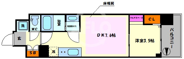 アーバネックス難波WESTの間取り|アーバネックス難波WEST　間取り