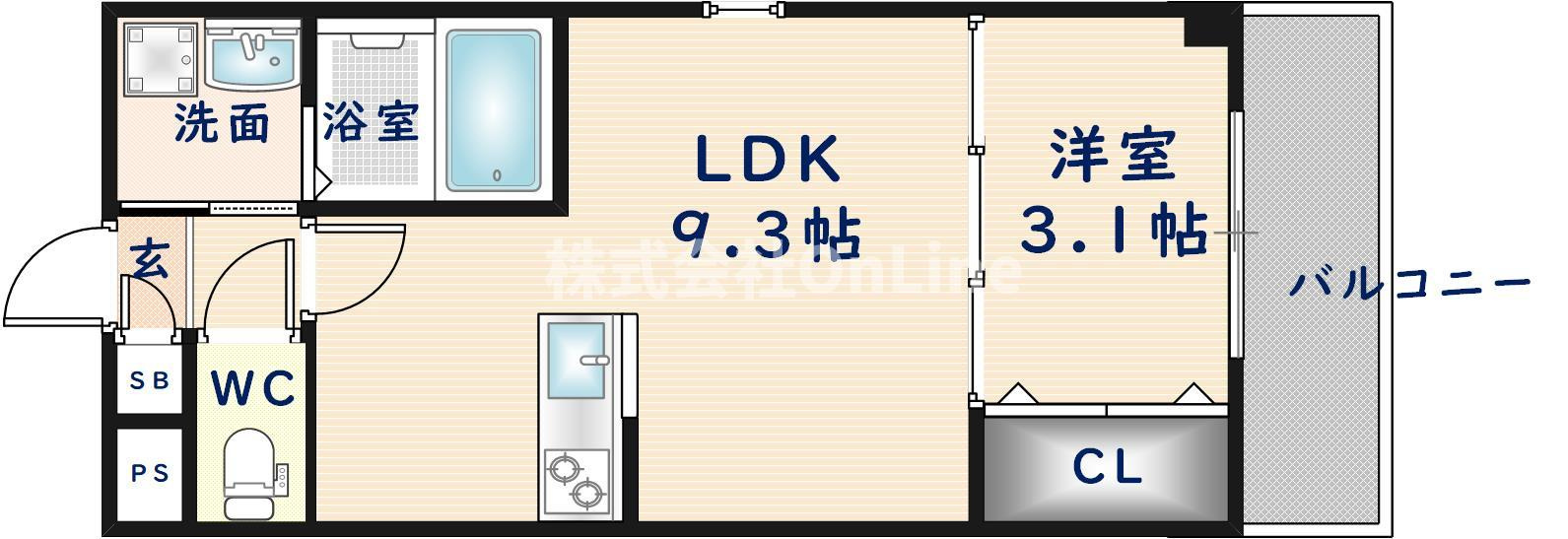 KOGI Residence 岩田町の間取り
