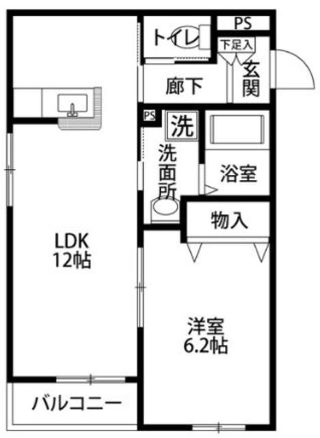 ヴェルドミールの間取り|★角部屋2面採光★間取りは左右反転となります。