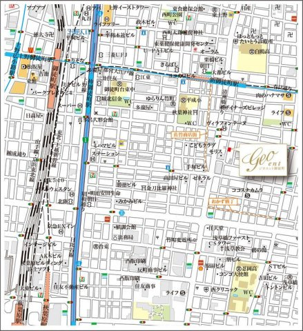 【地図】ジオエント御徒町 