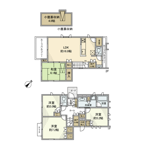 【間取り】 | 内藤2丁目戸建