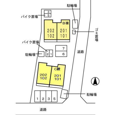 ブラン・トリスター　Ｃ棟の区画図
