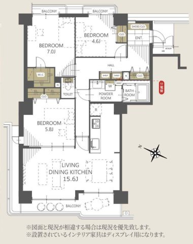 朝日センチュリーみずほ台Ａ棟の間取り|3LDK 専有面積79.21m2 バルコニー面積10.52m2
両面バルコニー設計により、心地よい風と優しい光が通り抜けます。ご家族それぞれのプライベート空間も大切にできる使いやすい間取りです。