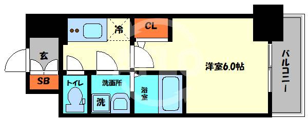 エスリード弁天町クレールの間取り|エスリード弁天町クレール　間取り