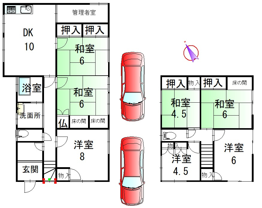 阪南市舞３丁目　中古住宅の間取り