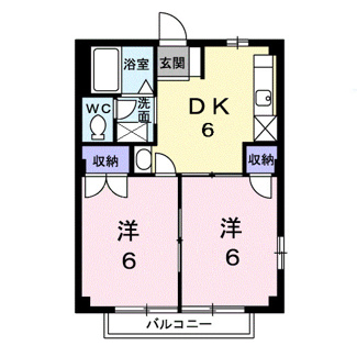 【間取り】 | サンハイツ渡辺Ｃ