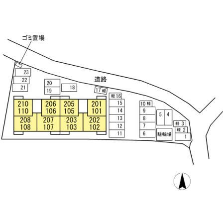 パディコート下城野の区画図