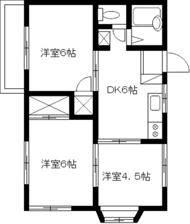 【間取り】 | ハイツ大和田　Ｃ棟