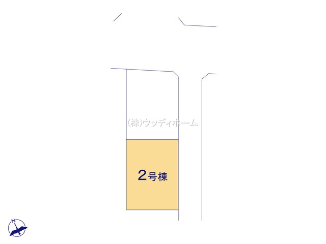越谷市赤山町23期　新築一戸建て　2号棟の区画図