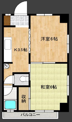 神戸市中央区花隈町の賃貸マンションの間取り