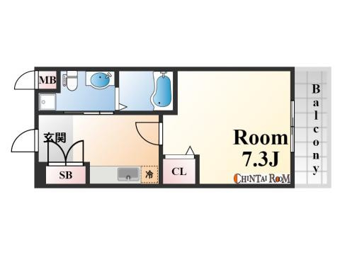 神戸市東灘区森北町３丁目の賃貸マンションの間取り