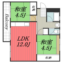 【間取り】 | 幸町東住宅　18号棟