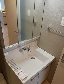 エルシノア住吉の洗面所|ゆったりとスペースのある洗面所