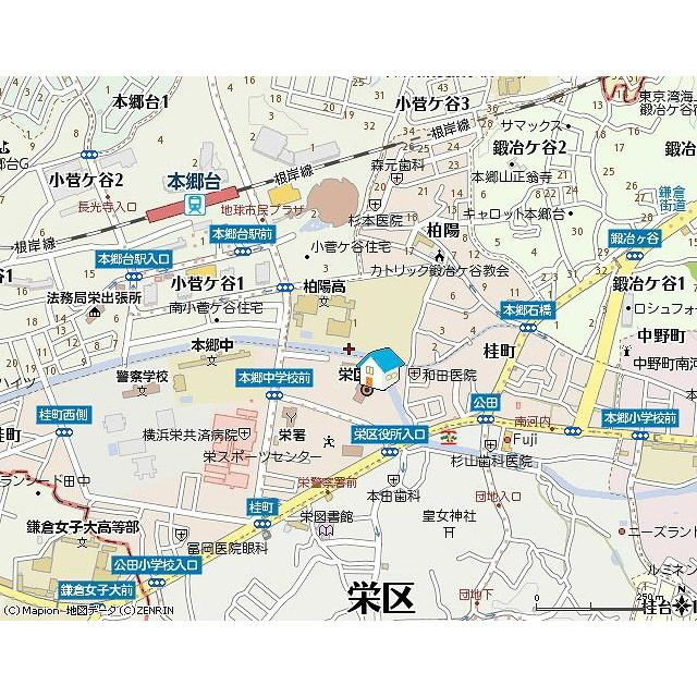 アムール 本郷台の地図