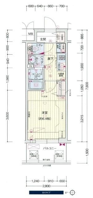 プレサンス梅田北ディアの間取り|プレサンス梅田北ディア　間取り