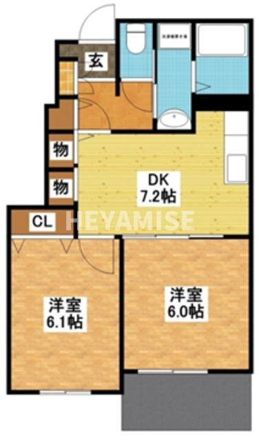 ノイ・グランツ弐番館の間取り