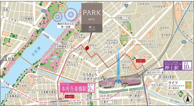パークアクシス押上レジデンスの地図