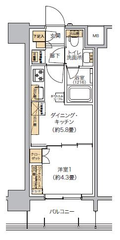 リビオメゾン芝浦の間取り