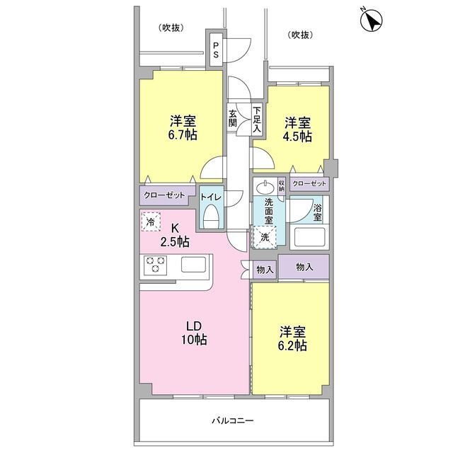 根岸旭台フーガの間取り