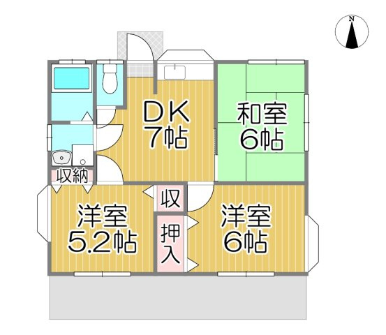 グリーンハイツ古城の間取り