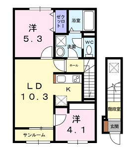 クレール亀山の間取り