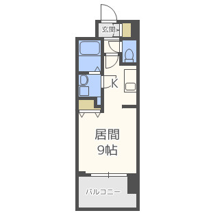 エス・キュート梅田中崎町の間取り|エス・キュート梅田中崎町　開放感のある間取り