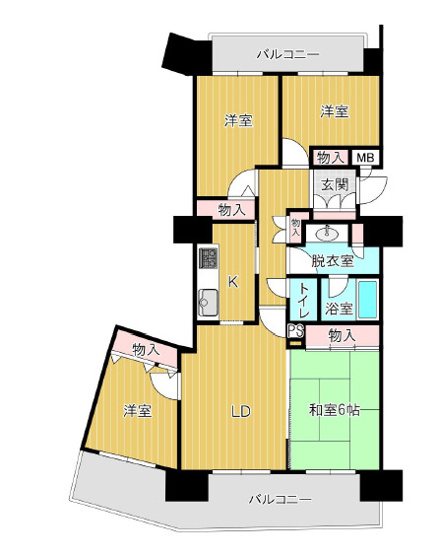 【間取り】 | パークハウス福間