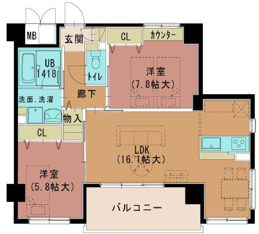 Dios城東の間取り