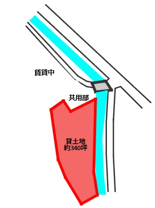 湖南市雨山　貸土地の区画図
