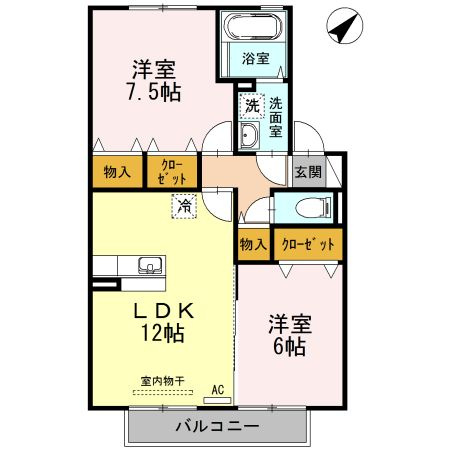ピエスの間取り|使い勝手の良い間取りです♪